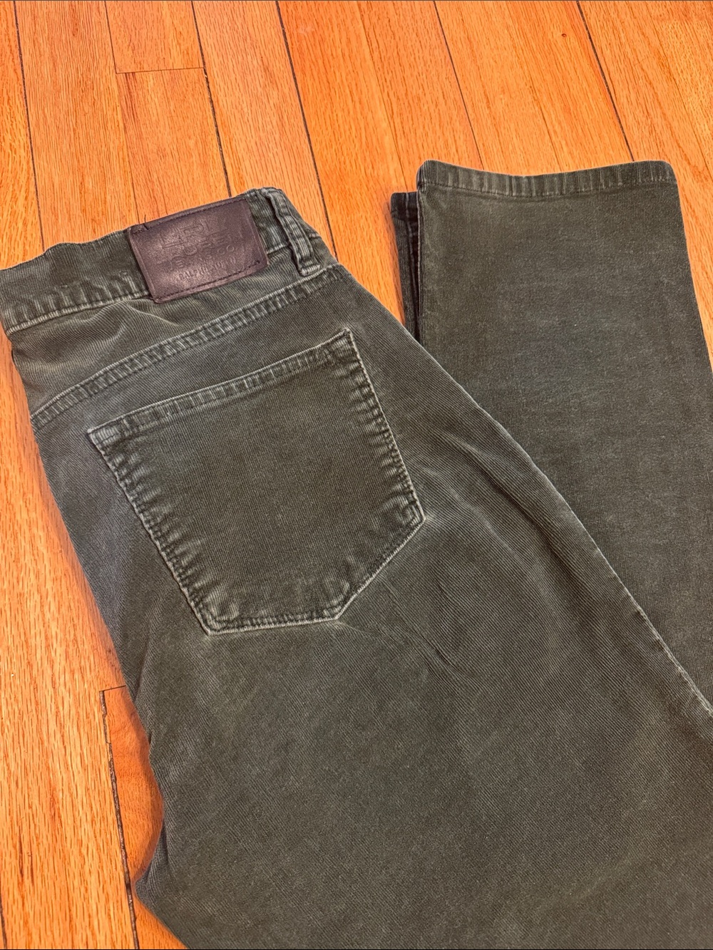 Ralph Lauren Pants Corduroy Women’s Dark Olive Cotton Straight Leg 8 - Picture 1 of 7